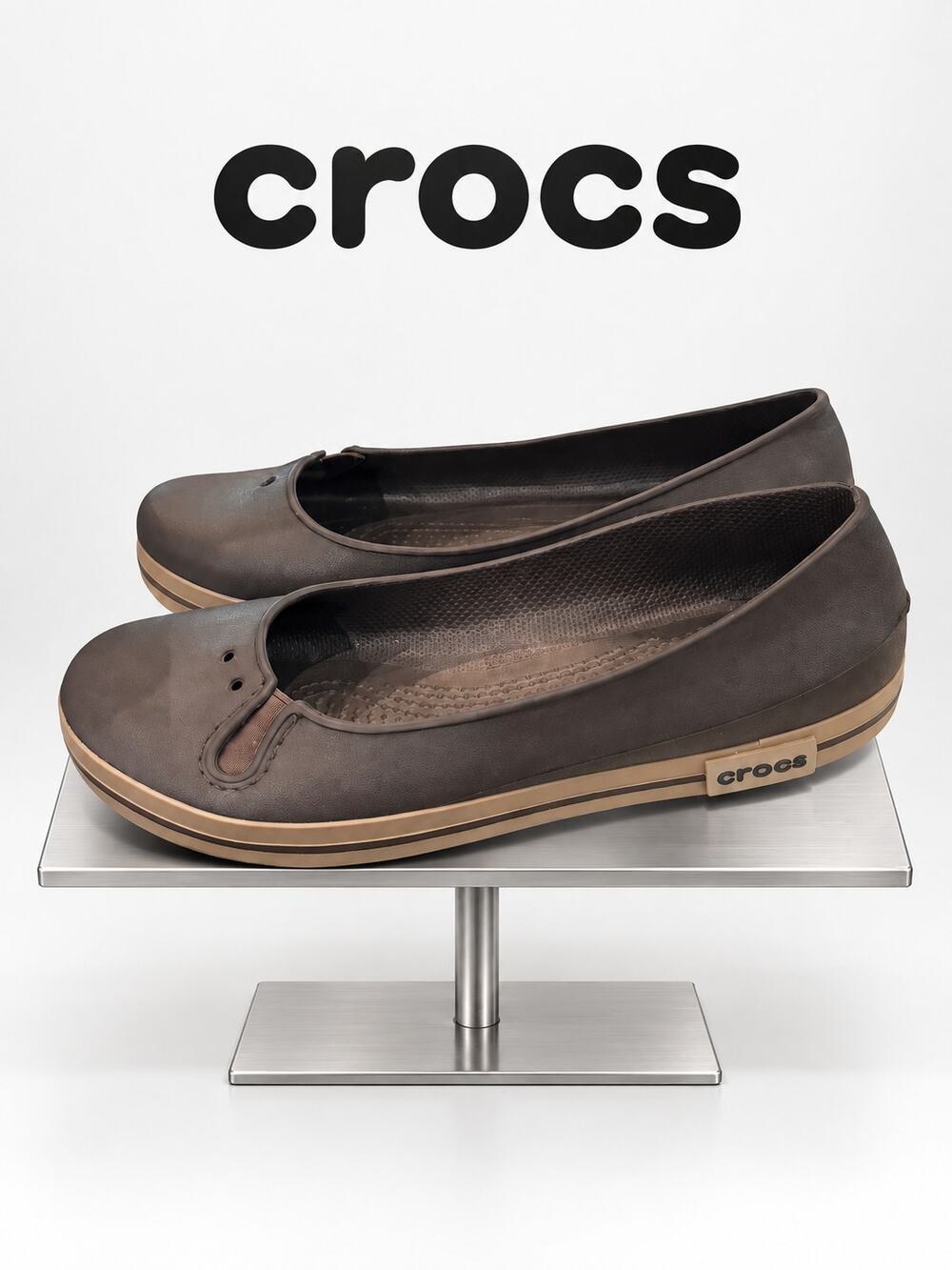 Crocs Crocband Prima Ballerina Brown Ballet Flats Women’s Size 9